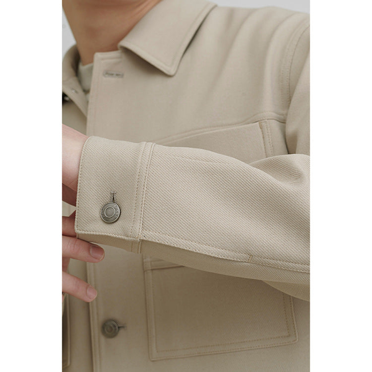 Herren Boxy-Hemdjacke mit großformatigen aufgesetzten Brusttaschen Drune