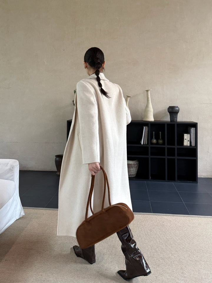 Damen Oversize Wollmantel mit strukturierter Schulterpartie und elegantem Revers Drune