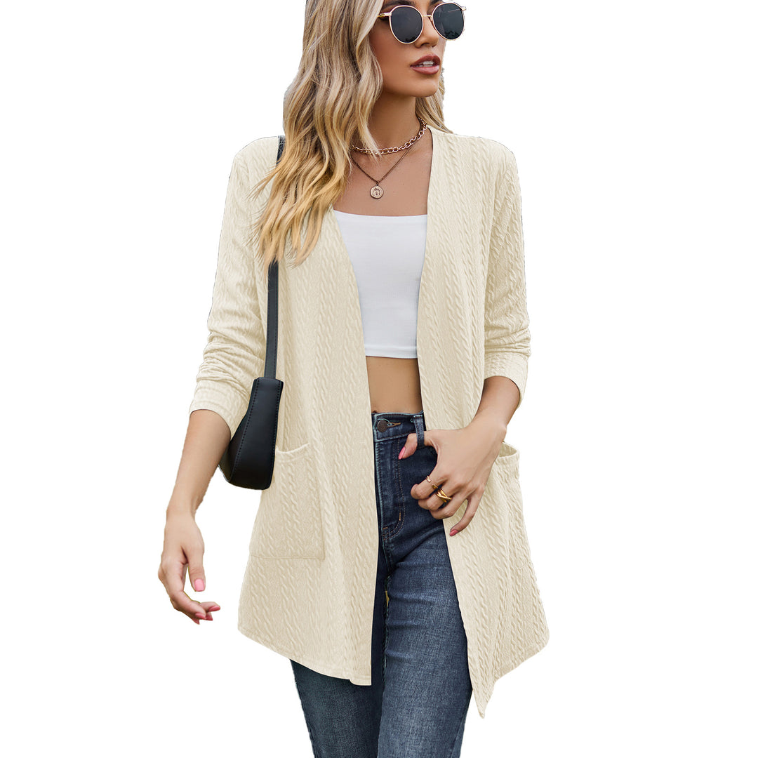 Damen Strickjacke mit offener Front und eingearbeiteten Taschen Drune