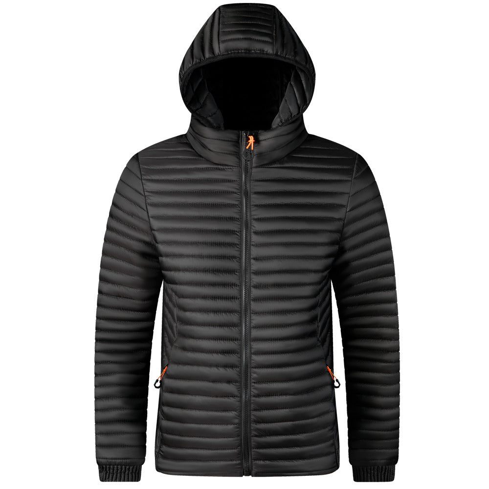 Herren Moderne Steppjacke mit Kapuze Drune
