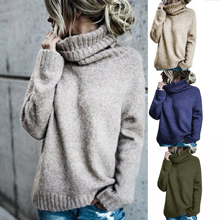 Damen Oversize-Kuschel-Rollkragenpullover aus Feinstrick Drune