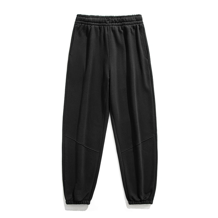 Herren Fleece-Jogginghose mit tapered Schnitt, elastischem Kordelbund & Knie-Paneelen Drune