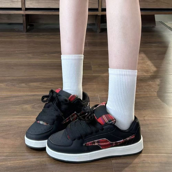 Damen Sportliche Low-Top Sneakers mit atmungsaktiver Mesh-Oberfläche und dämpfender Sohle Drune