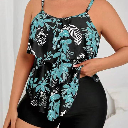 Damen Tankini-Oberteil mit modernem Rüschendesign und elastischem Schnitt Drune
