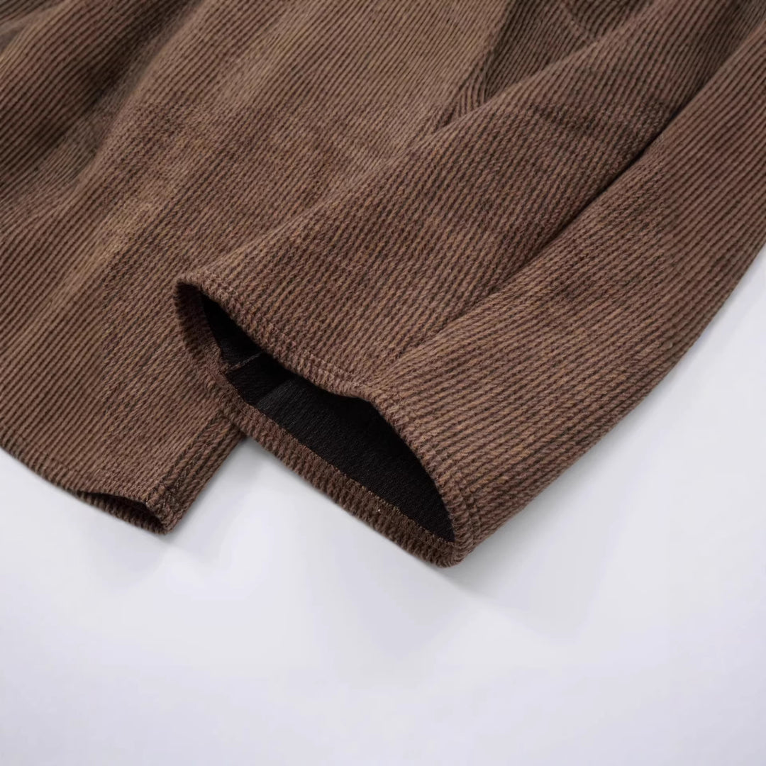 Damen Weitgeschnittene Cord-Hose mit elastischem Bund Drune