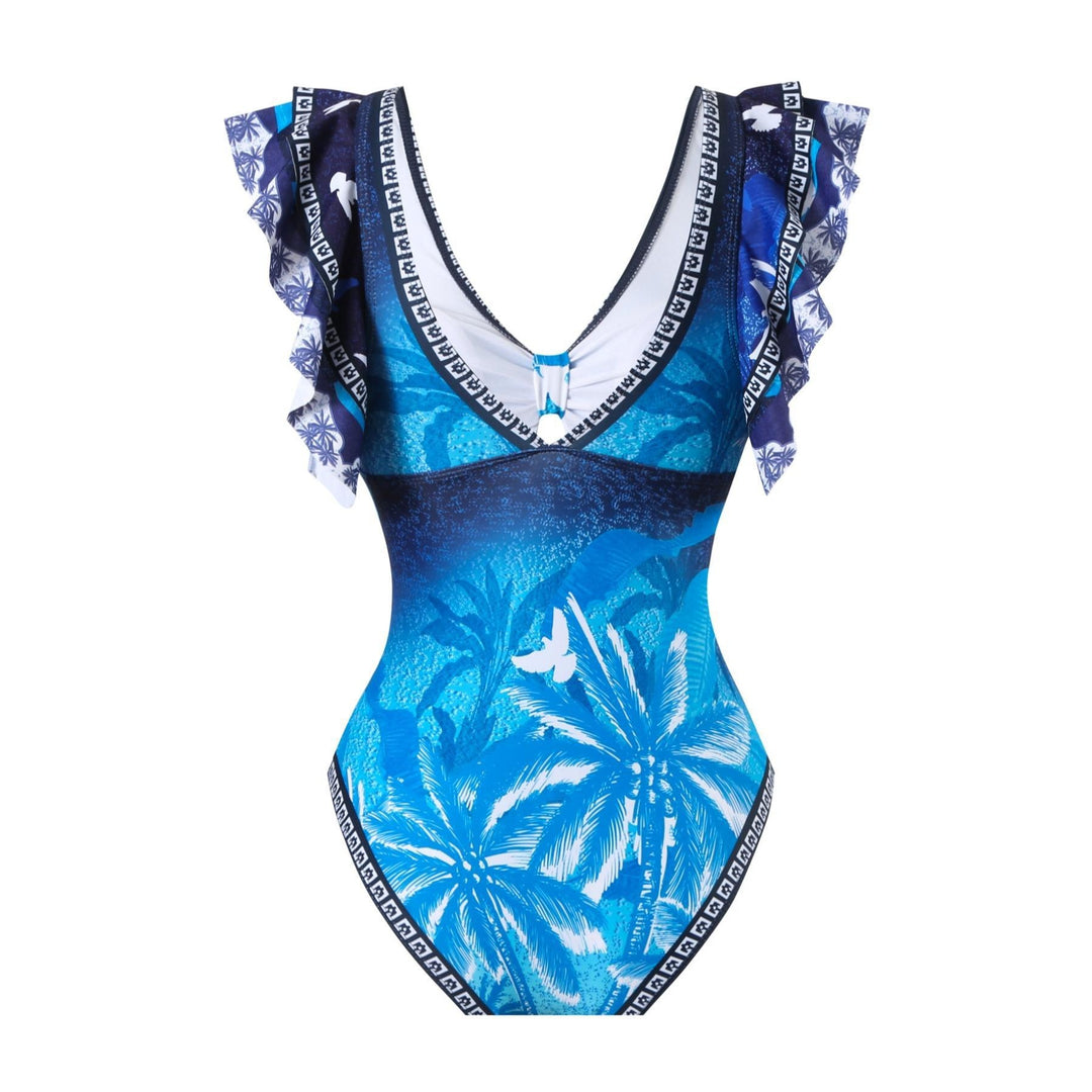 Damen Eleganter Badeanzug mit passendem Maxi-Sarong Drune