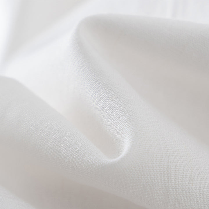 Damen Culotte-ähnliche Leinenhose mit Tunnelzug, Bundfalten und geradem Bein Drune