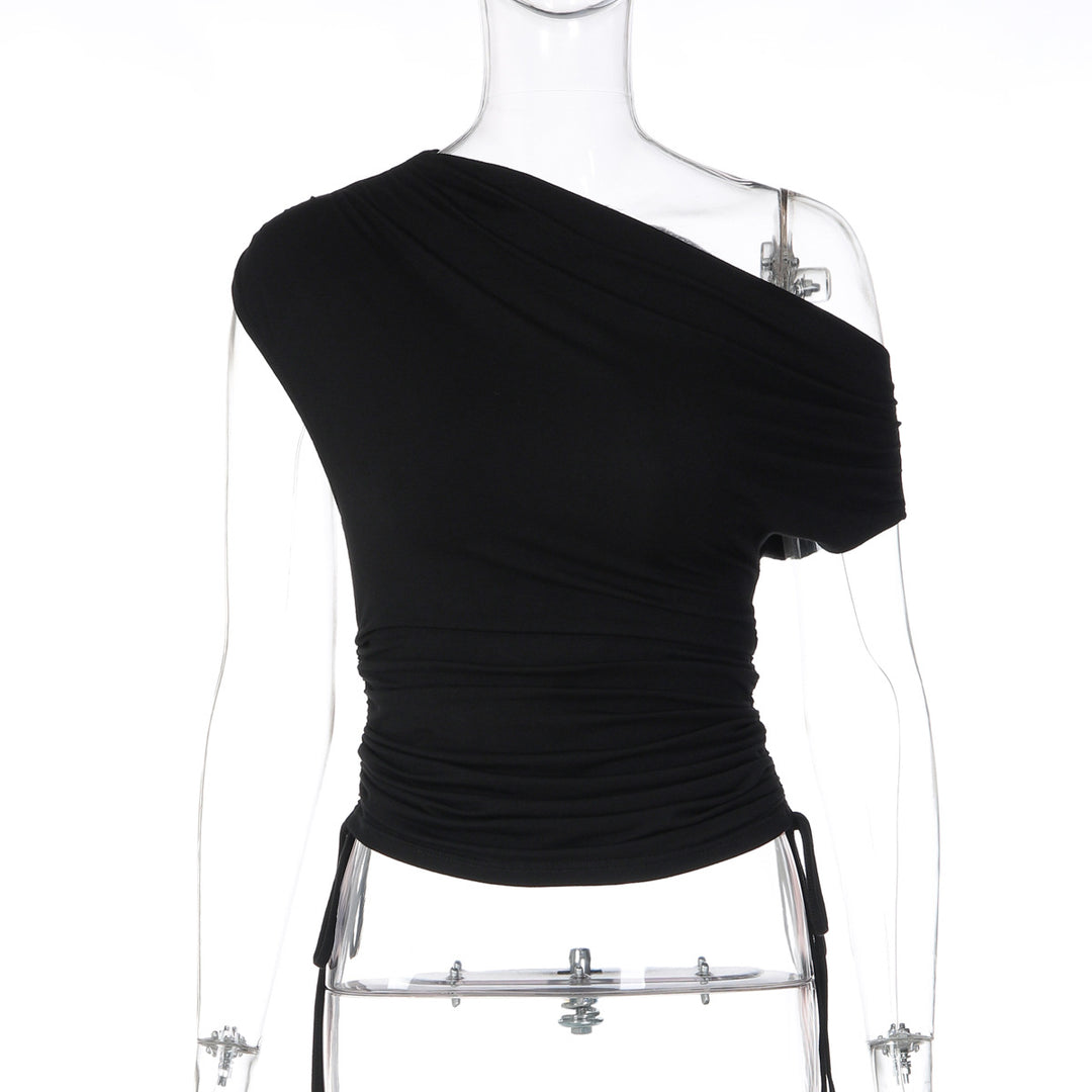 Damen Asymmetrisches Oberteil mit Rüschendetail und figurbetonter Passform Drune