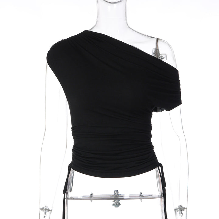 Damen Asymmetrisches Oberteil mit Rüschendetail und figurbetonter Passform Drune