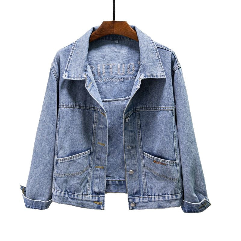 Damen Modische Jeansjacke Drune