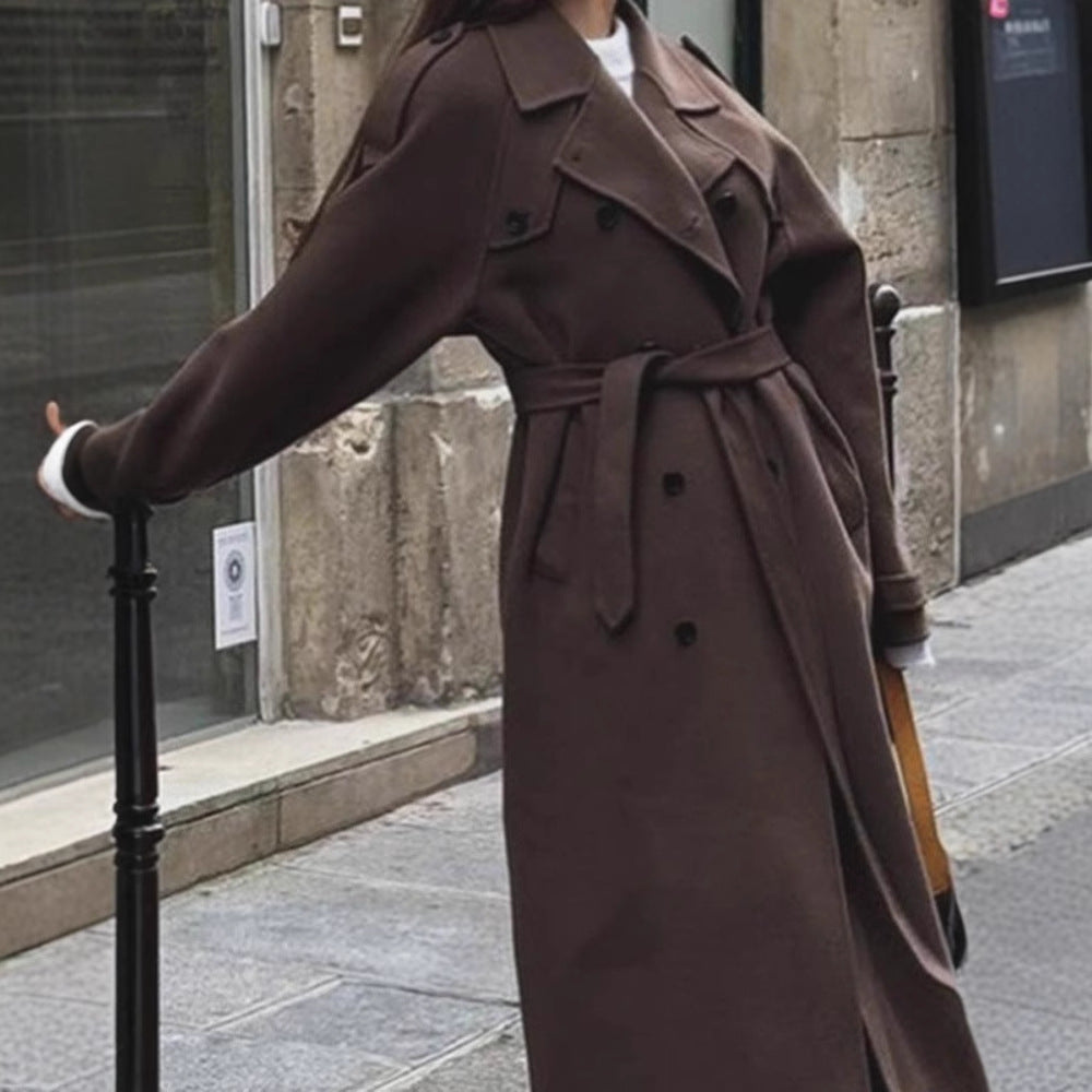 Damen oversized Wollmantel Drune
