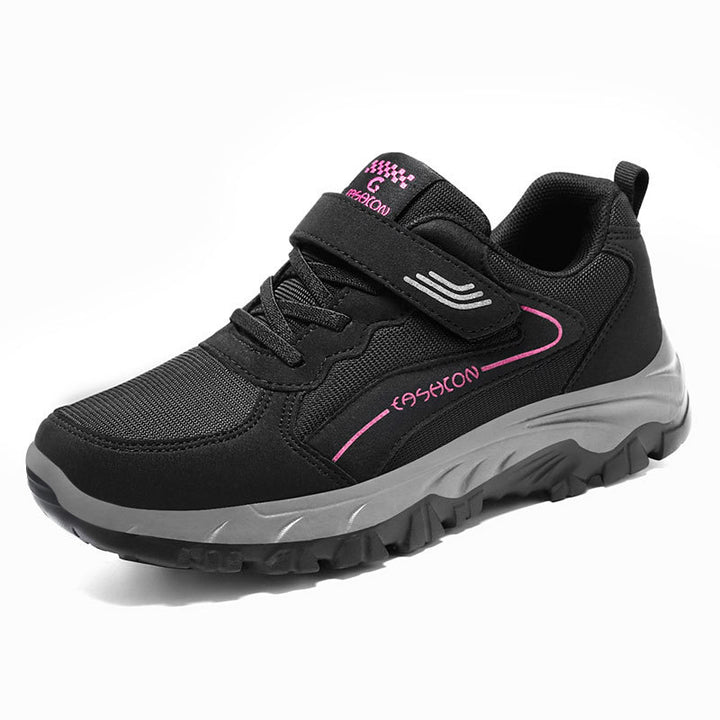 Damen nan robuster Trailwalking-Sneaker mit Klettverschluss, gepolstertem Fersenhalt und stoßdämpfender Profilsohle Drune