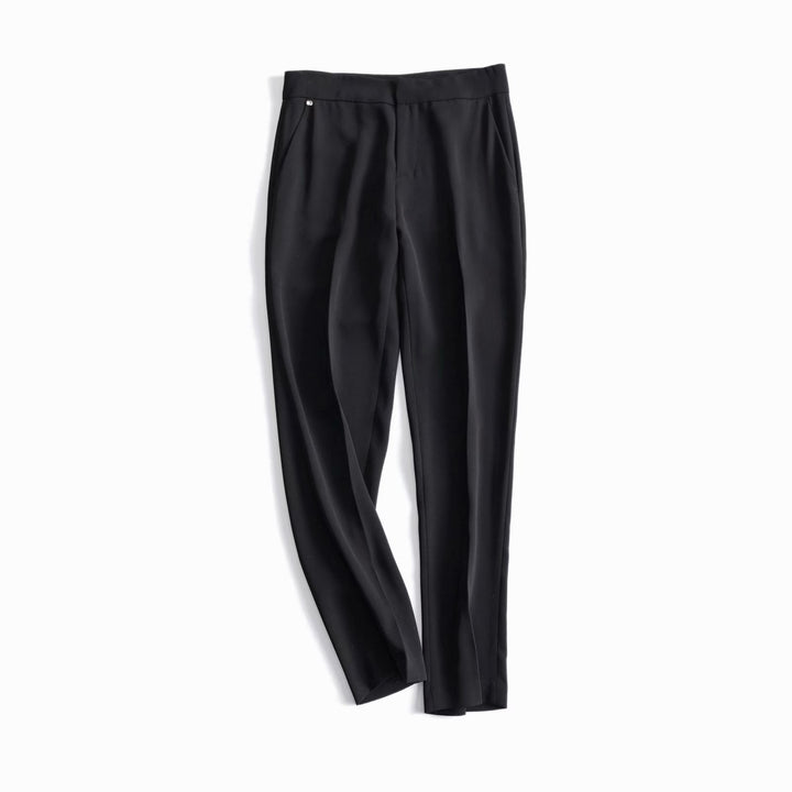 Damen elegante Chino-Hose mit verstellbarem Bund Drune