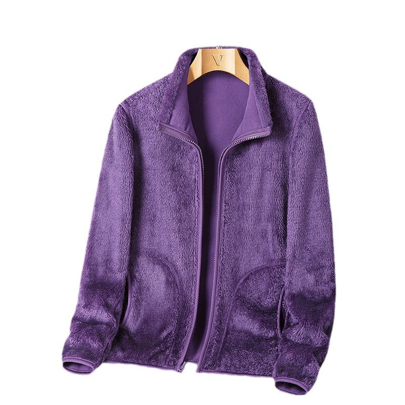 Damen Fleecejacke mit hohem Kragen Drune