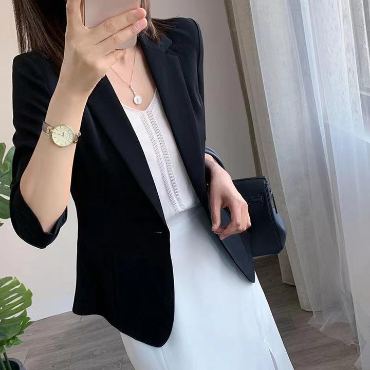 Damen Eleganter Blazer mit kurzem Arm Drune