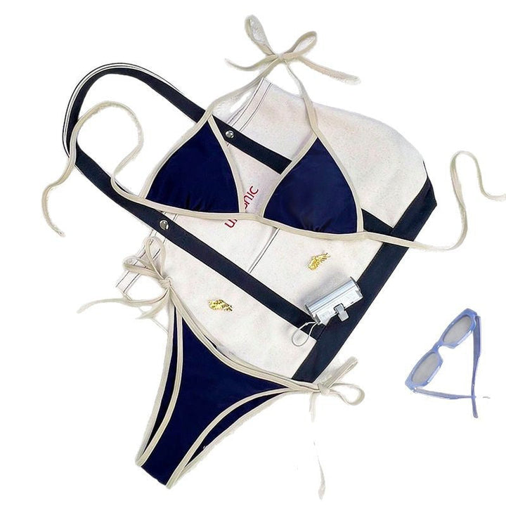 Damen Bikini mit modernem Schnitt und verspielten Bindebändern Drune