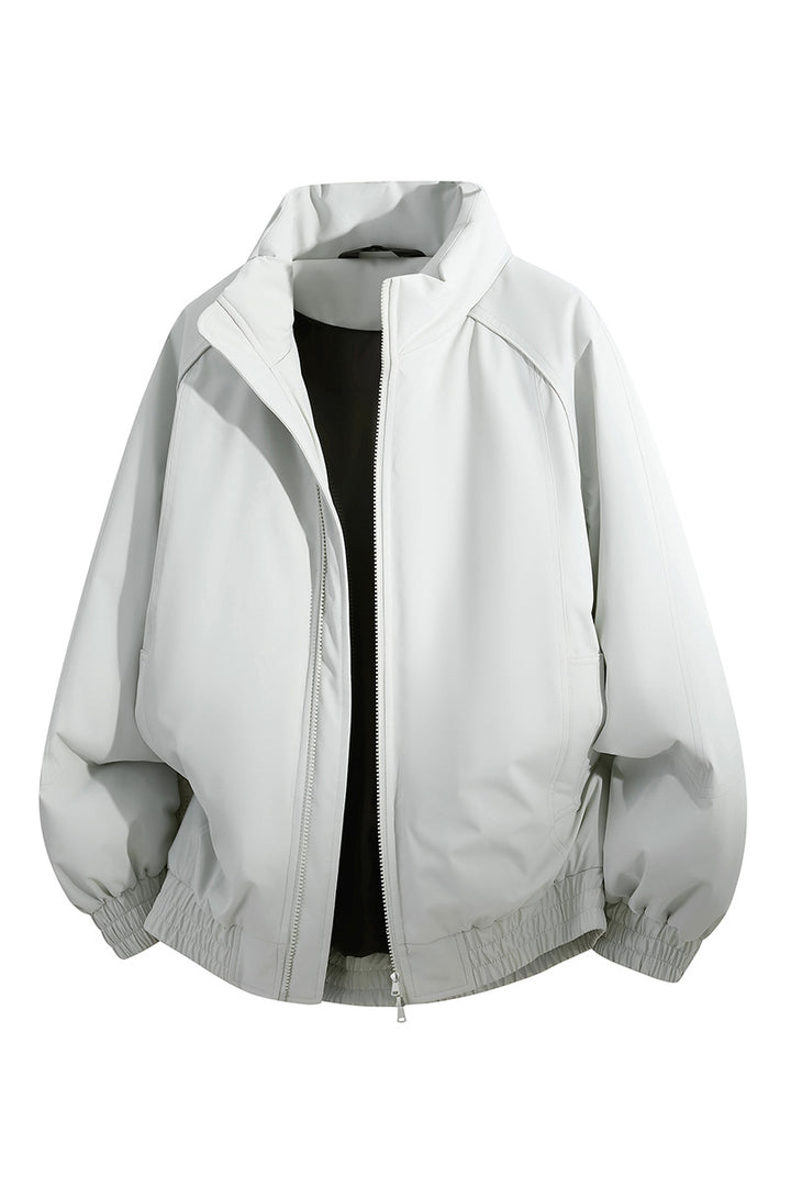 Unisex Oversize-Bomberjacke mit Stehkragen, elastischem Saum & wattierter Fütterung Drune