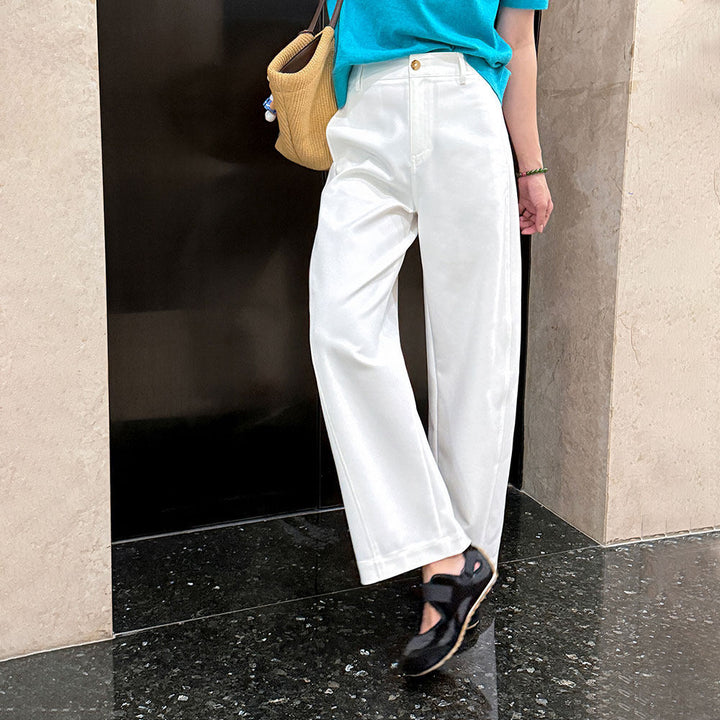 Damen Bequeme und moderne weite Stoffhose Drune