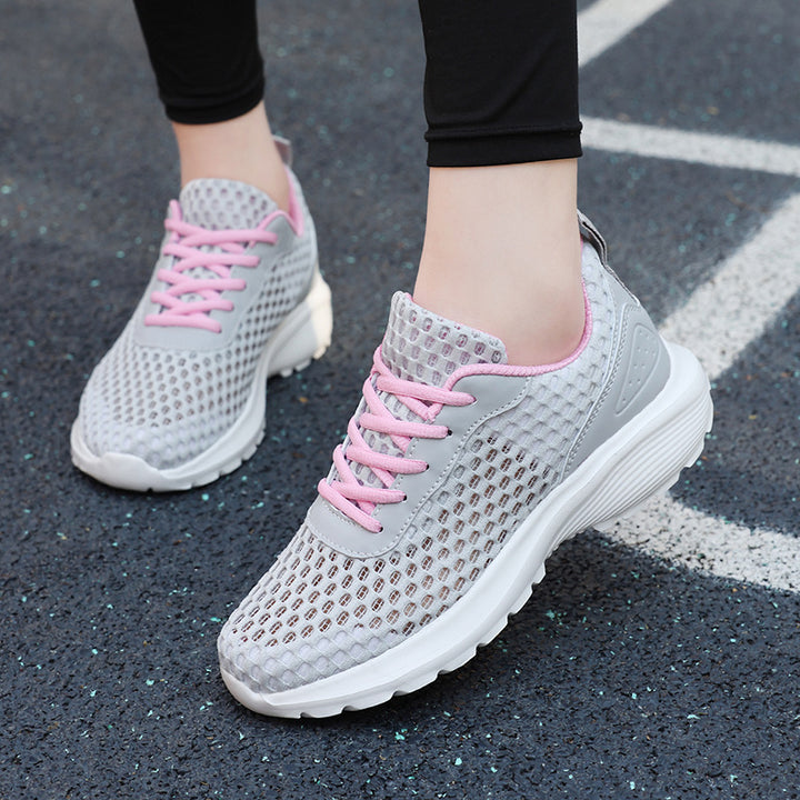 Damen nan leichte dreidimensionale Mesh-Walking-Sneaker mit viskoelastischem Fußbett und haftstarker Profilsohle Drune
