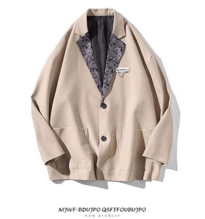Damen Modischer Blazer mit Paisleymuster Drune
