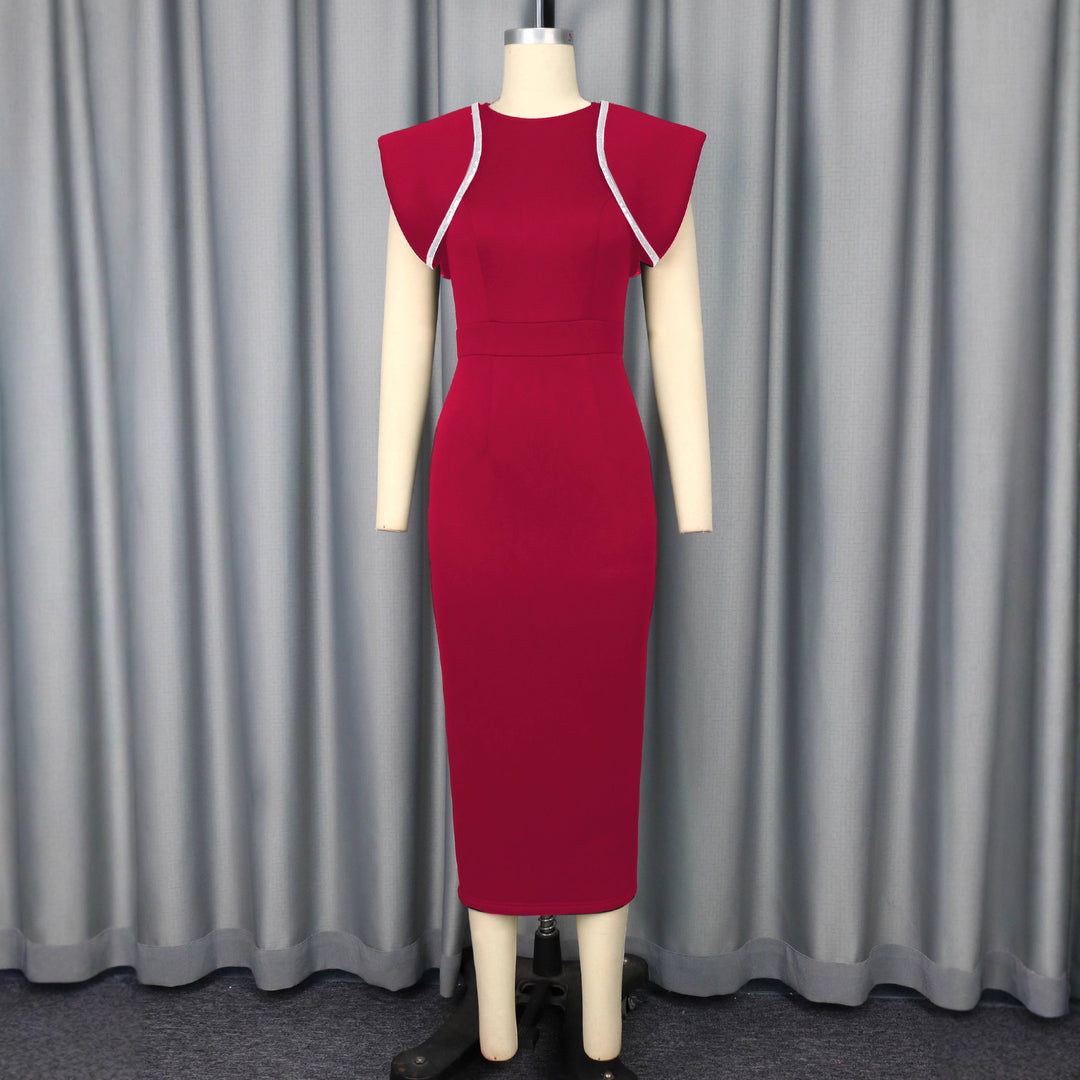 Damen Figurbetontes Kleid mit dekorativem Rüschen-Design Drune