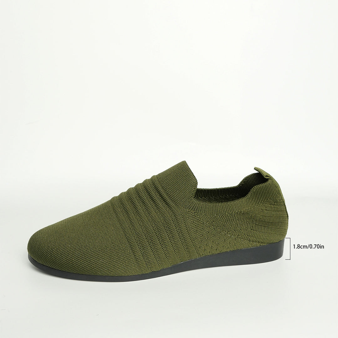 Herren nan atmungsaktiver Strick-Slip-On Sneaker mit elastischem Einstieg und gepolstertem Komfortfußbett Drune