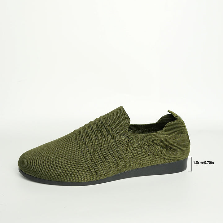 Herren nan atmungsaktiver Strick-Slip-On Sneaker mit elastischem Einstieg und gepolstertem Komfortfußbett Drune