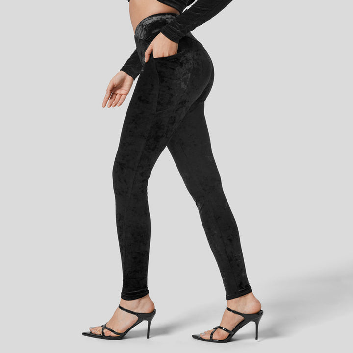 Damen Hochwertige Leggings mit luxuriösem Samtfinish Drune