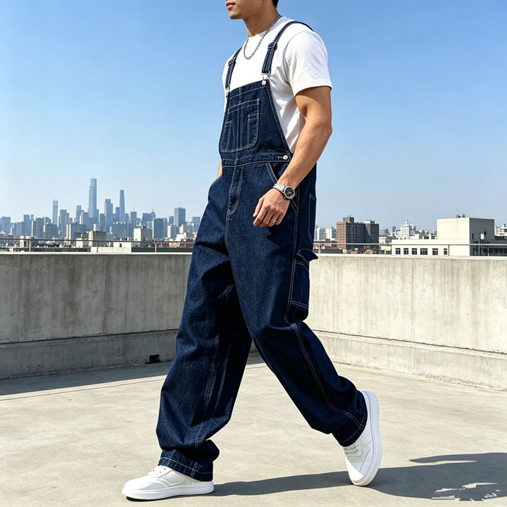 Herren Modische Denim-Latzhose Drune