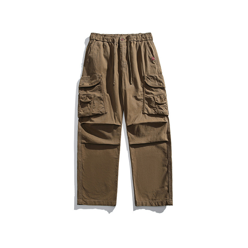 Herren Utility-Cargohose mit elastischem Bund, Mehrfach-Taschen und entspannter Passform Drune