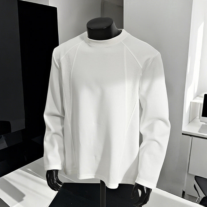 Herren Minimalistisches Langarm-Sweatshirt mit Raglanärmeln und Clean-Cut Rundhals Drune