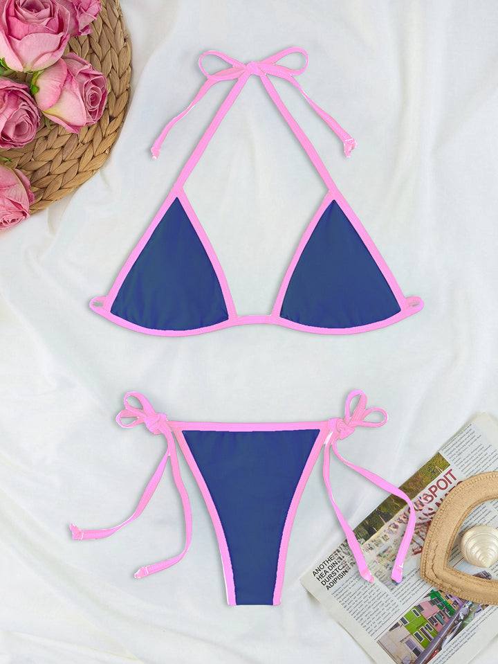 Damen Triangel-Bikini-Set mit individuell anpassbarem Kordelzug Drune