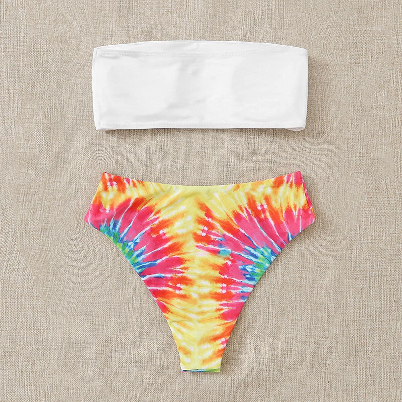 Damen Bandeau-Bikini-Set mit stylischem Batikdesign Drune