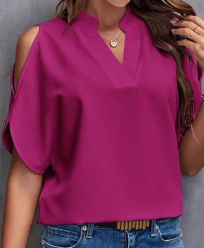 Damen Cold Shoulder Bluse Drune