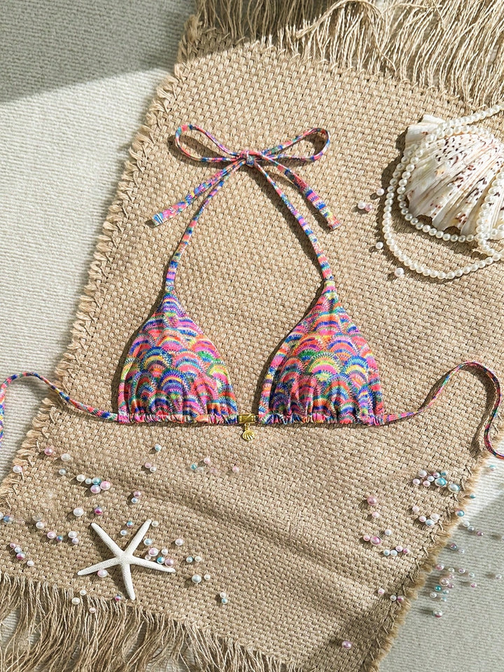 Damen Triangel-Bikinioberteil mit Rüschen Drune