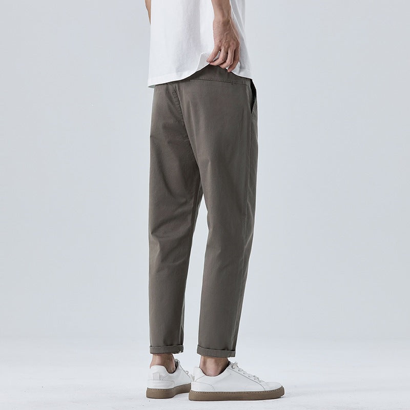 Herren Modische Chino-Hose mit Bundfalten Drune