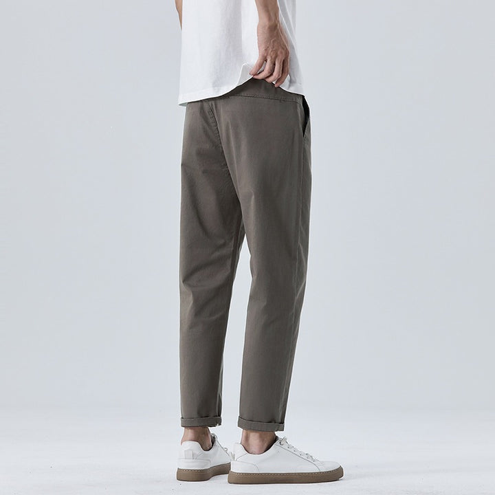 Herren Modische Chino-Hose mit Bundfalten Drune