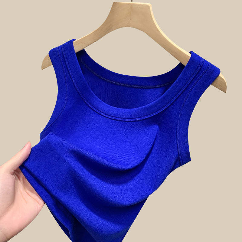 Damen Ärmelloses Basic-Top Aus Hochwertigem Material Drune
