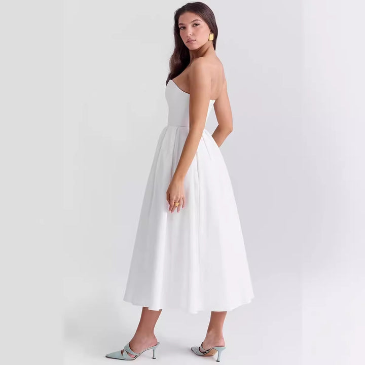 Damen elegantes corsagenfreies Abendkleid Drune