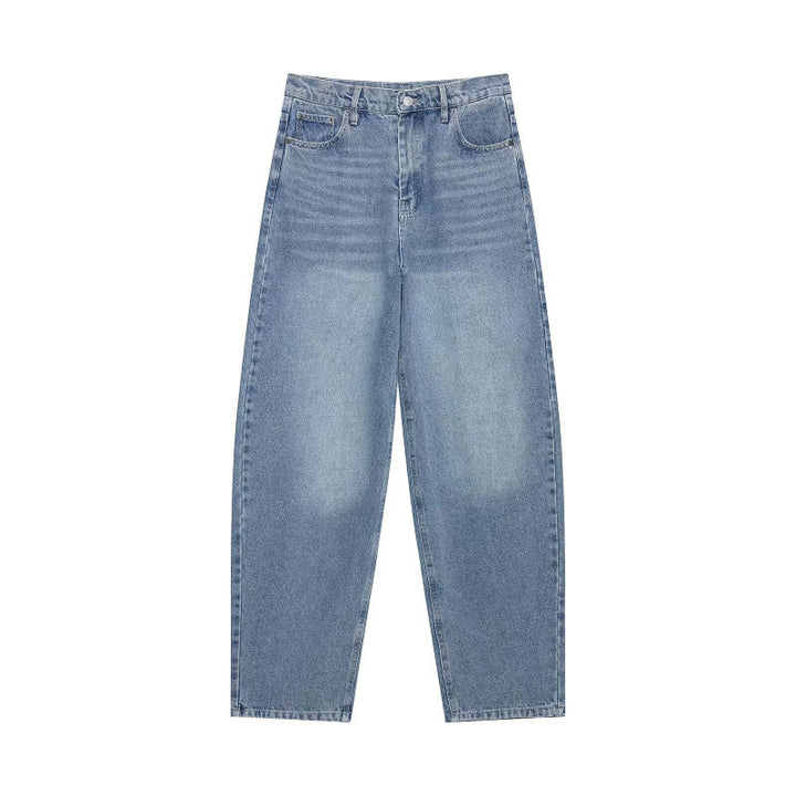 Damen Hochtaillierte weite Streifenjeans im Retro‑Look Drune