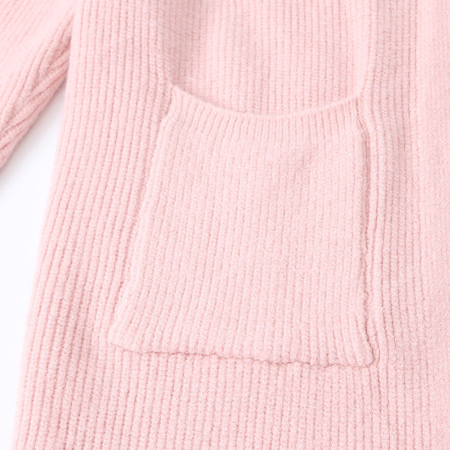Damen Langer Oversize Strickcardigan mit aufgesetzten Taschen Drune