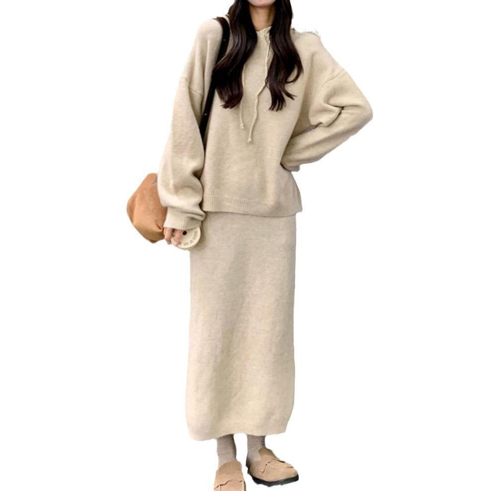 Damen Hoodie-Kleid mit elegantem Schnitt und praktischen Taschen Drune