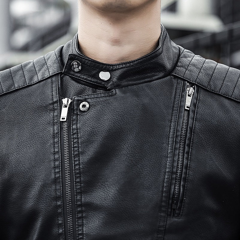 Herren Modische Bikerjacke aus Kunstleder Drune 1787738599
