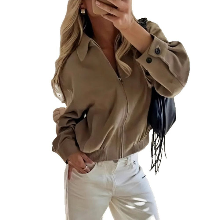 Damen modische Blousonjacke mit praktischen Taschen Drune