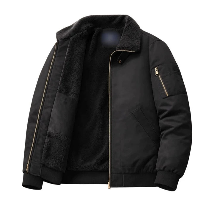 Herren Modische Bomberjacke mit Fleecefutter