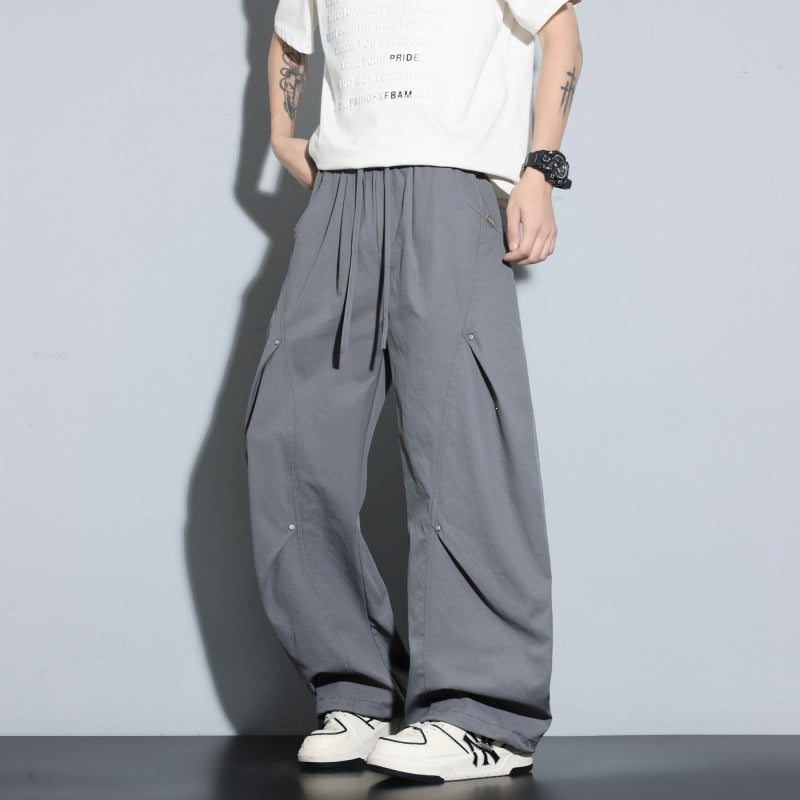 Damen Weite Lagen-Loungehose mit Cargo-Details & elastischem Tunnelzug Drune