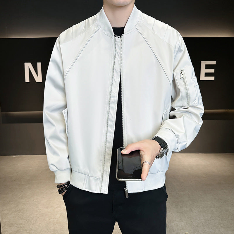Herren Modische Bomberjacke mit praktischen Taschen Drune
