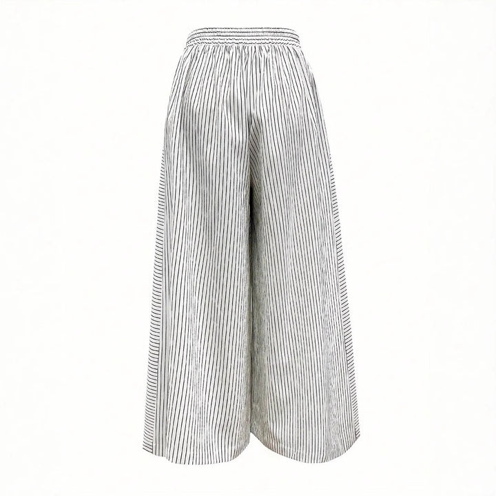 Damen Hochtaillierte Culotte mit Streifen Drune