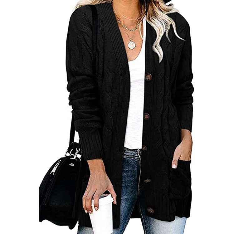 Damen Strickjacke mit Zopfdesign und praktischen Taschen Drune
