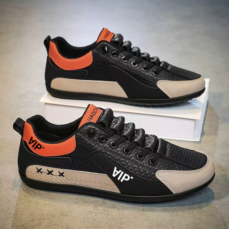 Herren Casual-Sneaker im Retro-Look mit geprägtem Obermaterial und kontrastierenden Overlays Drune